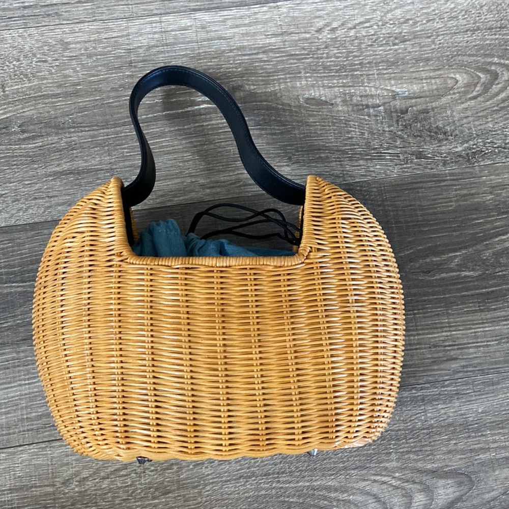 Amanda Smith Wicker Draw String Bag - image 1